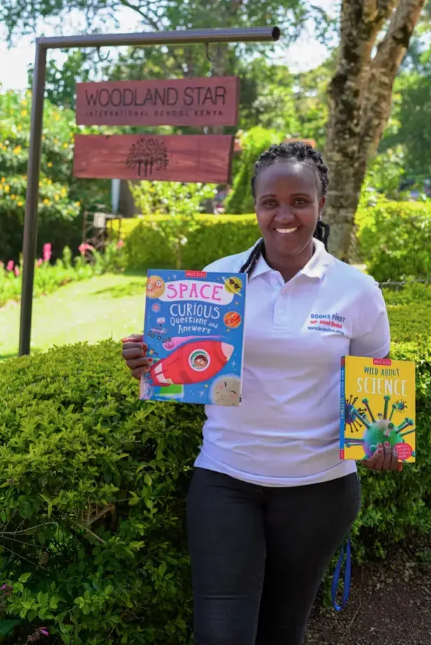 BooksFirst team member sharing science and curiosity books