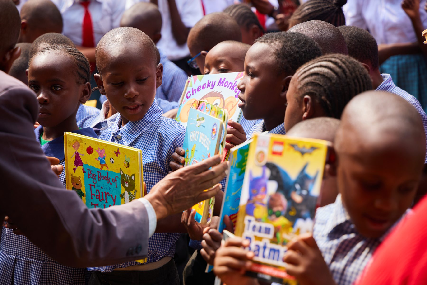 Children with books