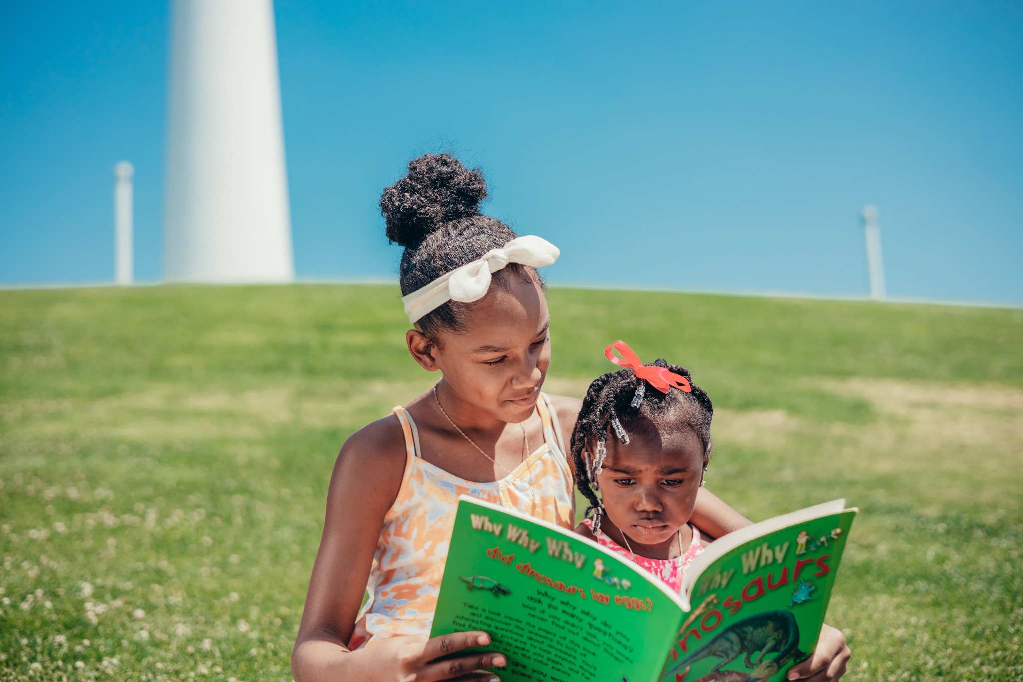 Reader enjoying books