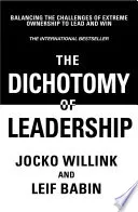The dichotomy of leadership by Jocko Willink book cover