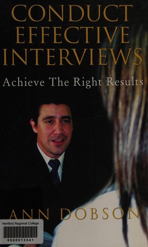 Conduct Effective Interviews by Ann Dobson book cover