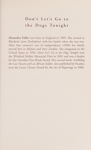 Don't Let's Go to the Dogs Tonight by Alexandra Fuller book cover